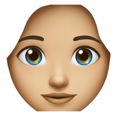 Fille brune au yeux bleu sticker