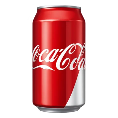 Draw a classic Coca-Cola can with red label & white script logo. sticker