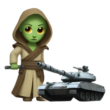 A Jedi brings down a Russian tank sticker
