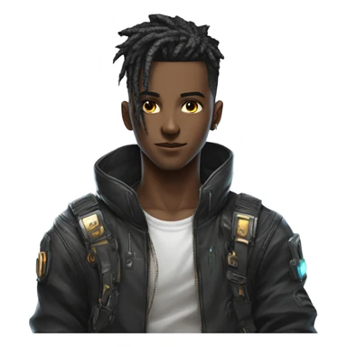 gamer men anime cyberpunk sticker