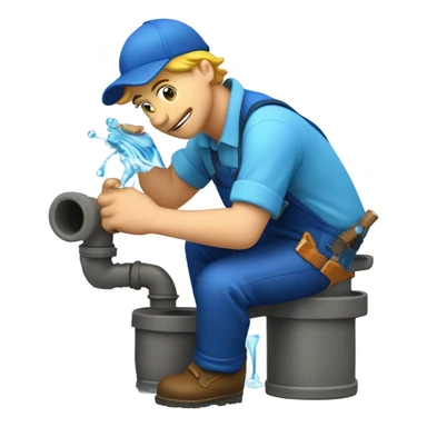 Plumber causing a leak sticker