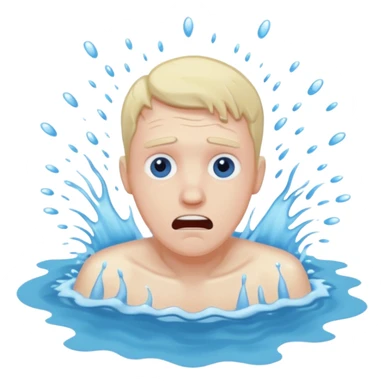 bruntte Man drowning sticker