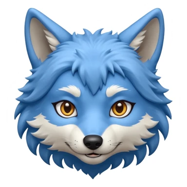 A female blue wolf  sticker