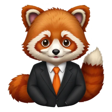 red panda with lawer hair sticker