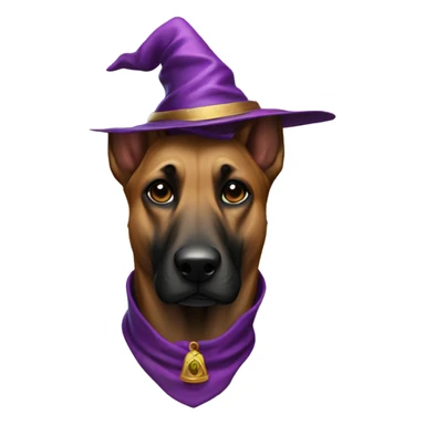 malinois dog with wizard  sticker