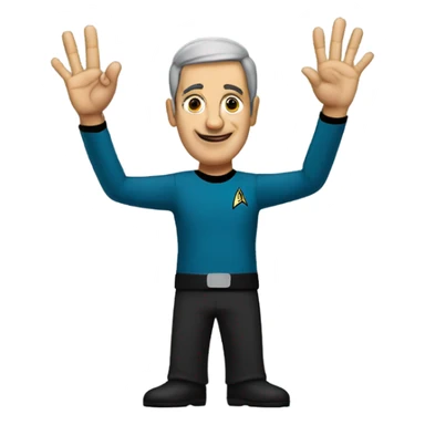 Jews doing the Star Trek I come in peace hand sign sticker