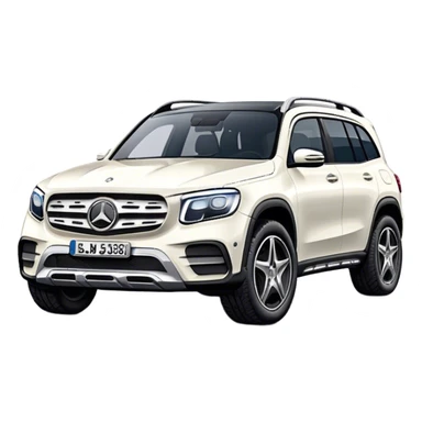 White Mercedes glb suv  sticker