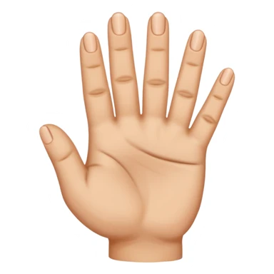 A normal hand with 5 fingers. Al fingers are straight but the thumb. He is not visible because he is turned to the inside of the hand. Also the middle finger and the ring finger are crossed  sticker