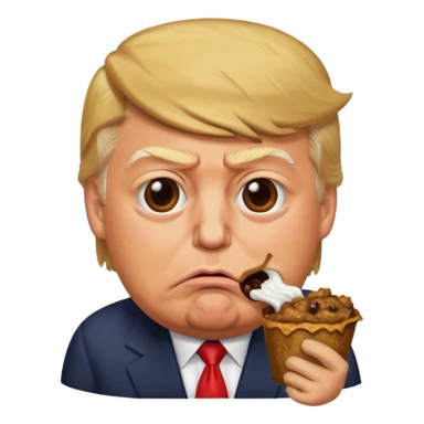 Trump eating shit sticker