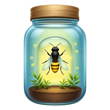 fireflies in a jar sticker