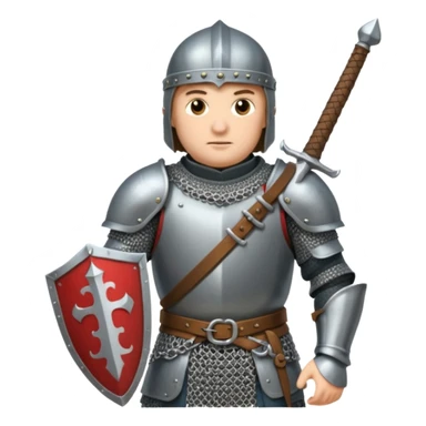 A medieval knight with a belly too big for his armor sticker
