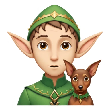 weird Dobie looking elf sticker