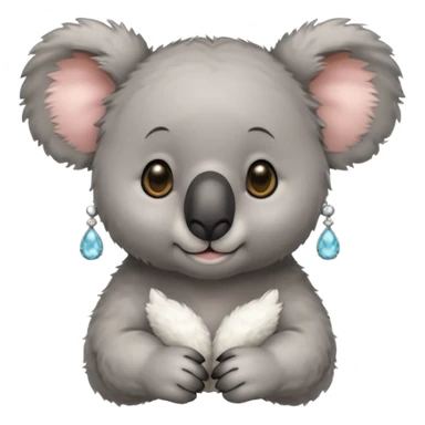 Koala with earrings sticker