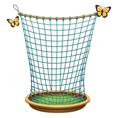 a net for catching butterflies sticker