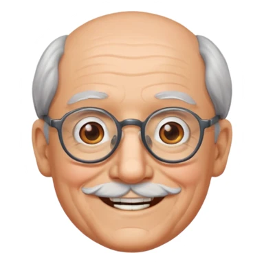 Grandpa wearing glasses sticker