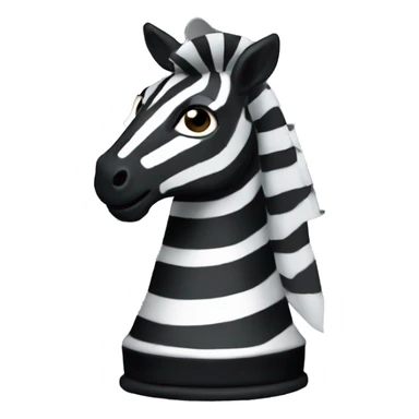 Chess knight zebra sticker