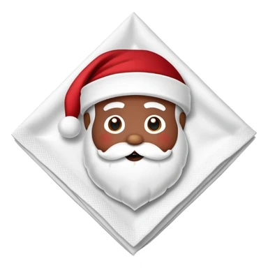 napkin shaped like santa african american  sticker