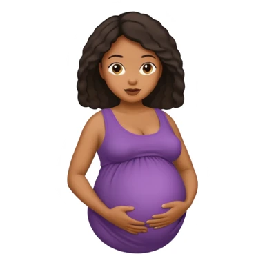 Black Woman with huge pregnant belly sticker