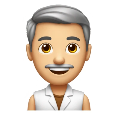 Crea un avatar de medio cuerpo de un nutricionista pelirrojo con ojos grandes y de color marrón rron, cara fina, pelo corto, empieza por ahí y vamos refinando el resultado  sticker