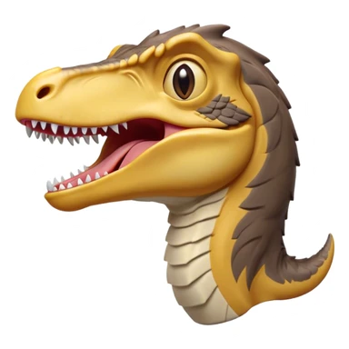 Cinematic Cute Yawning Velociraptor Portrait Emoji, Head tilted slightly with a dramatic, wide-open yawn, showcasing a lean, agile body with a relaxed snout and sleepy, half-closed eyes, Simplified yet irresistibly cute features, highly detailed, glowing with a soft, cozy prehistoric glow, high shine, relaxed yet expressive, stylized with a hint of whimsical agile ease, soft glowing outline, capturing the essence of a drowsy yet affectionate Velociraptor that appears ready to stretch and yawn its way out of the screen! sticker