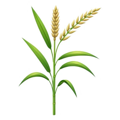a single rice stalk sticker