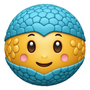 bola de crochê na cor ciano  sticker