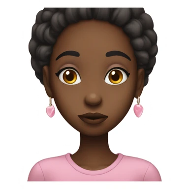 black girl that blows a kiss sticker