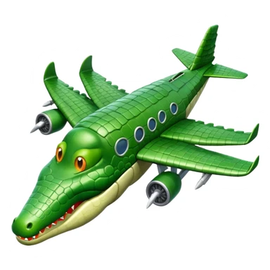Crocodile airplane sticker