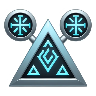 Pixel art of a mythic mouse cursor decorated with glowing runes, mysterious shimmer, artifact-like design, 32x32 sprite sticker