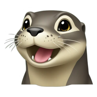 Loutre sur tortue  sticker