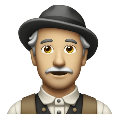Victorian era worker man sticker
