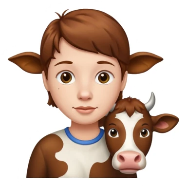Half human half Cow sticker