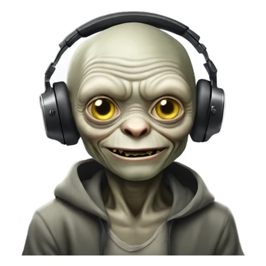 Gollum playing DJ  sticker