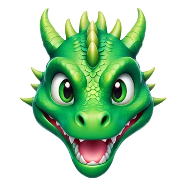 Cinematic Comical Dragon Portrait Emoji, Head tilted dramatically with an exaggeratedly amused expression, featuring a striking, glossy scaled body with bold, angular features and wide, expressive eyes filled with playful disbelief, Simplified yet hilariously expressive features, highly detailed, glowing with a slightly sassy, otherworldly glow, high shine, dramatic yet playful, stylized with an air of cheeky mythical mischief, soft glowing outline, capturing the essence of a spirited and over-the-top dragon that looks ready to breathe fire into internet fame instantly! sticker