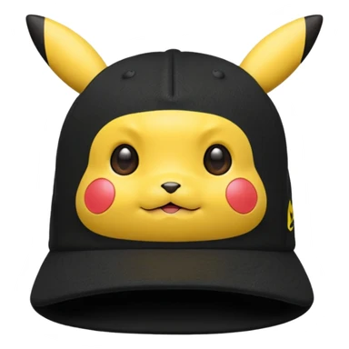 A Pikachu hat black sticker