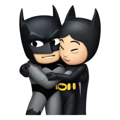 batman and catwoman hugging sticker