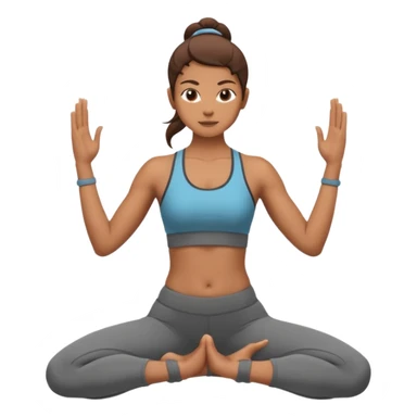 warrior yoga pose sticker