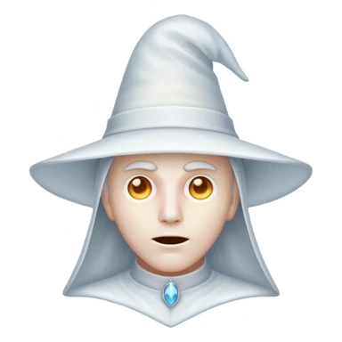 Pointy hat white ghost man sticker