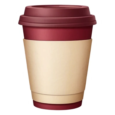 burgundy TAKEAWAY coffee sticker