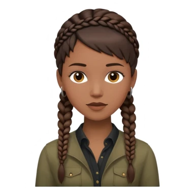white woman brunette with a pixie hairstyle and black woman with long braids with masculine clothes sticker