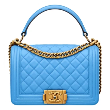 chanel le boy sky blue bag sticker
