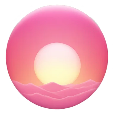 Pink rising sun sticker