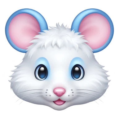 A mouse face with blue light halo sticker