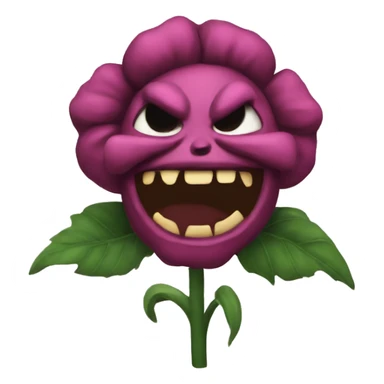 an evil flower sticker