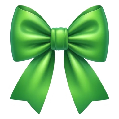 Green imoji bow sticker