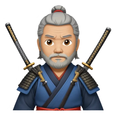Samurai with gray beard and katana

































 sticker