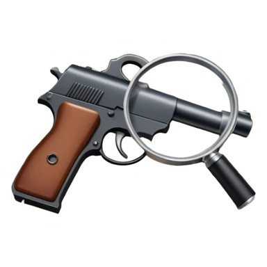 Icon for Action & Crime Reading: an open book with action-packed scenes on the pages, including detectives, chase scenes, and suspenseful moments. Add a gun, handcuffs, and a magnifying glass, while keeping the book as the main focus. Transparent background. sticker