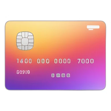Gradient credit card sticker