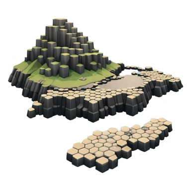 giant's causeway in northern ireland it has hexagonal rock pillars set against the ocean sticker