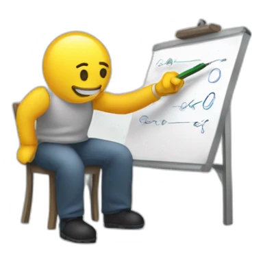 Man writing on a marker board sticker